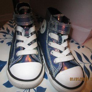 CONVERSE CHUCK TAYLOR ALL STAR IRIDESCENT HIGH-TOP SNEAKER - TODDLER US 6